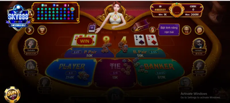 Baccarat kim tài là game mới ra mắt tại nhà SKY888